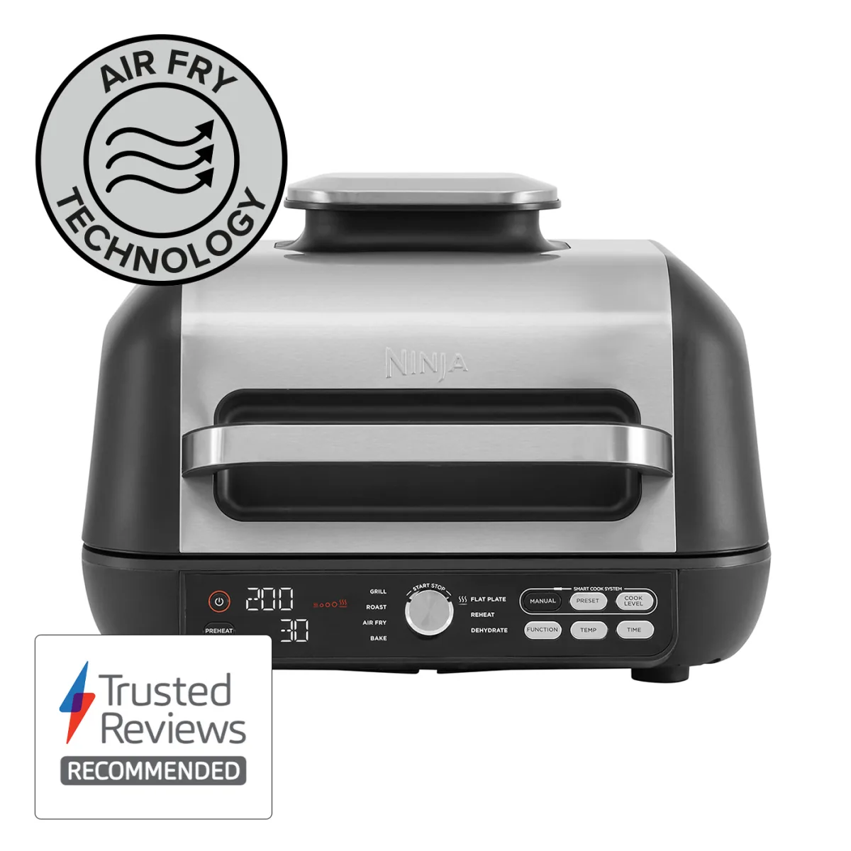 Ninja Foodi MAX Pro Health Grill, Flat Plate & Air Fryer AG651UK