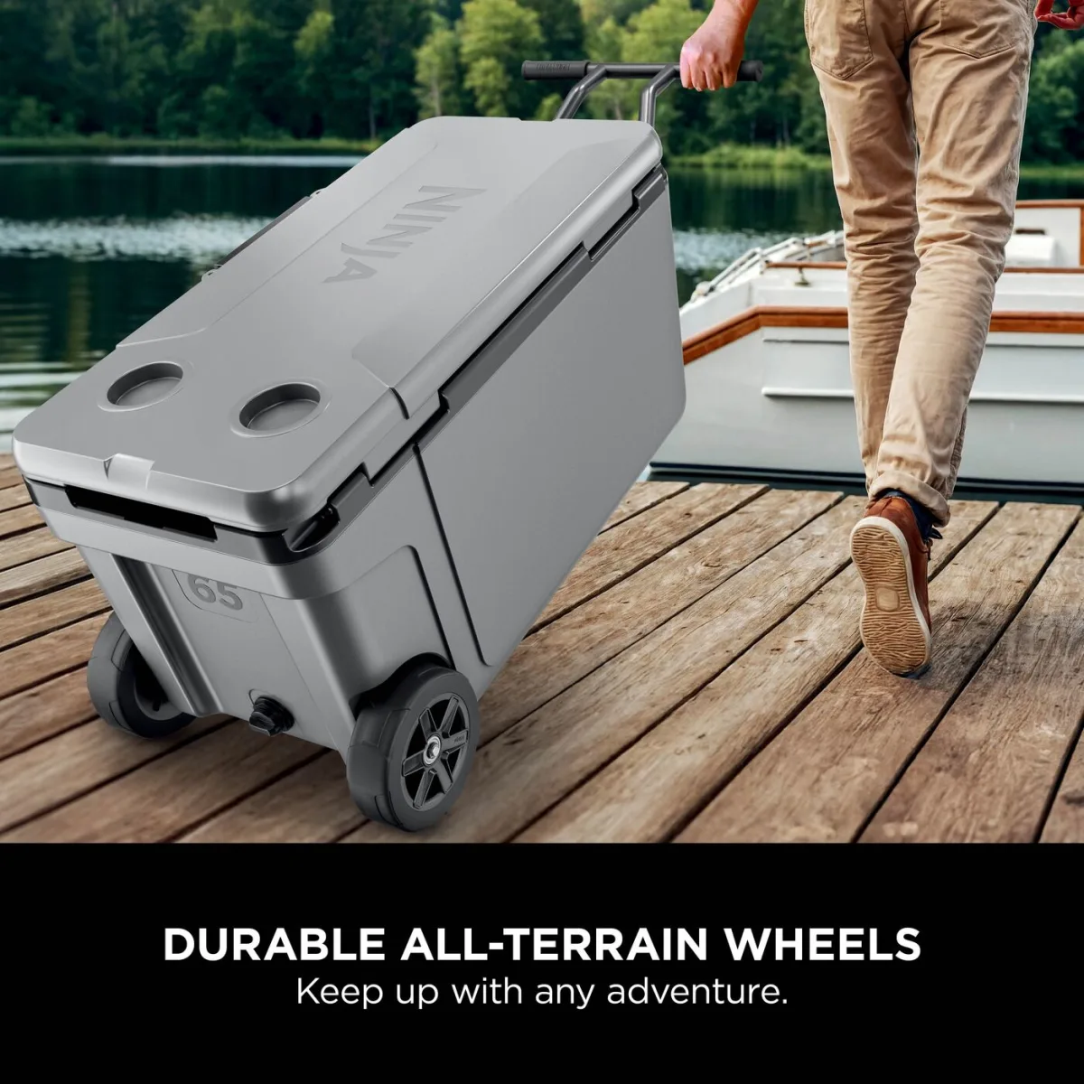 Ninja FrostVault 65QT/61L Wheeled Cooler with Dry Zone, Slate Grey FB265EUUKGY