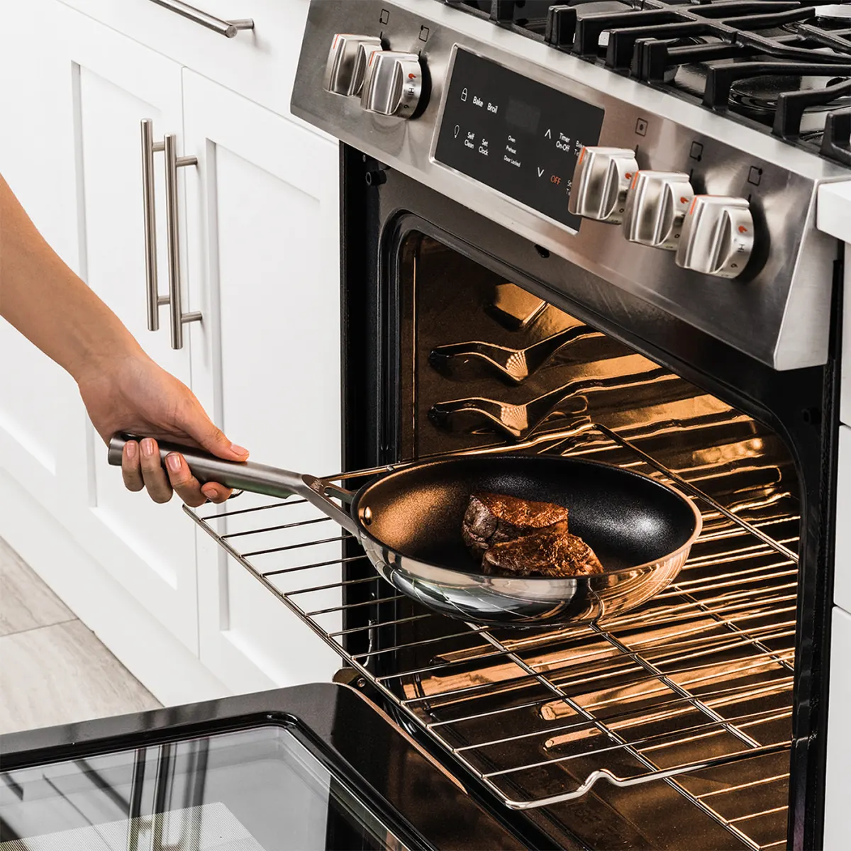 Ninja Foodi Stainless Steel Pan and Knife Block Set - C65KB6UK