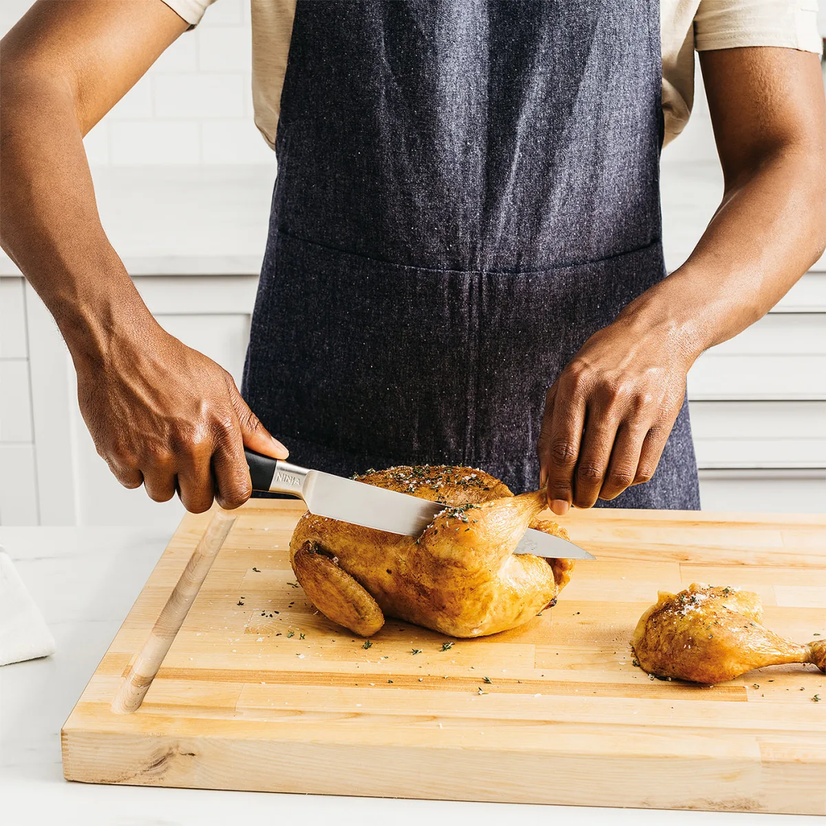 Ninja Foodi Stainless Steel Pan and Knife Block Set - C65KB6UK