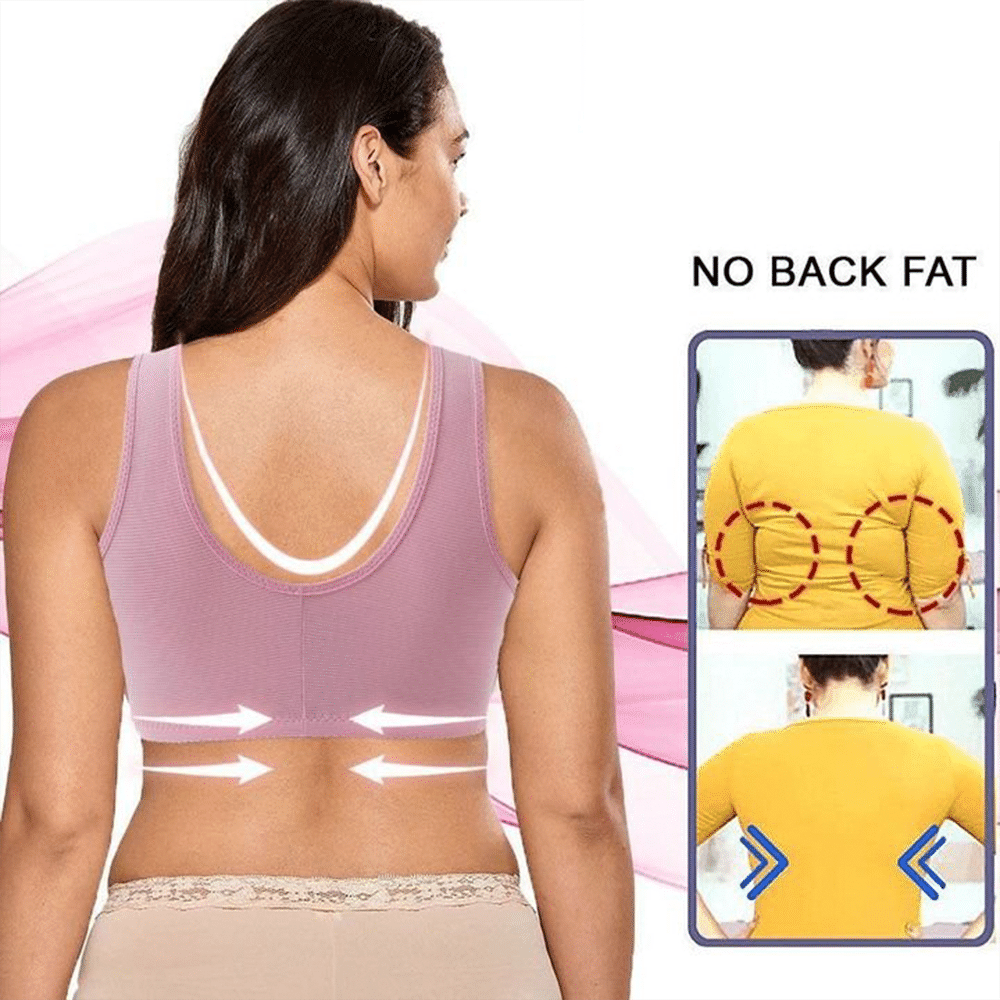 Macymars™ Women's Cotton Plus Size Front Closure Elastic Push Up Comfort Bra