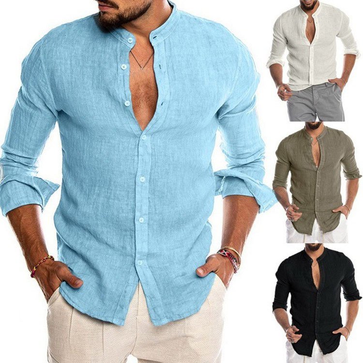 Macymars™ Men's Cotton Shirt Long Sleeve Loose Tops