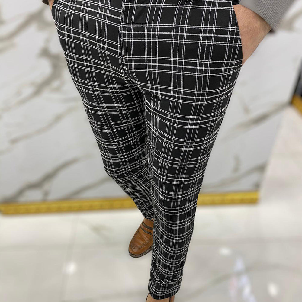 Macymars™ Men's Casual Plaid Striped Slim Fit Business Pants