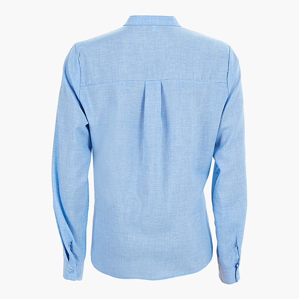 Macymars™ Men's Casual Linen Solid Color Stand Collar Long Sleeve Shirt