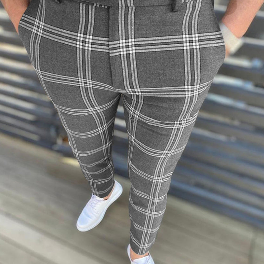Macymars™ Men's Casual Plaid Pencil Trousers