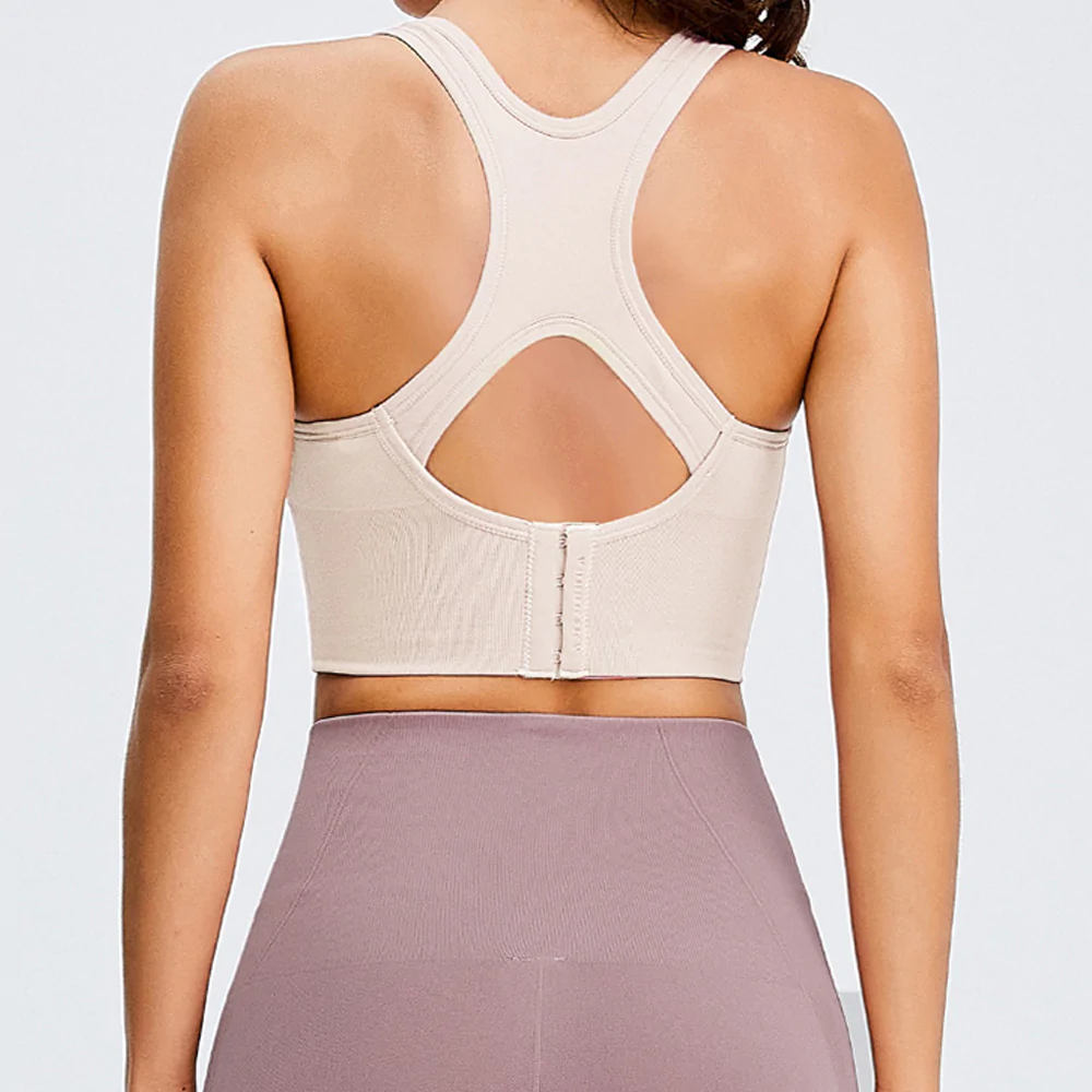 Macymars™ V-neck X-back 4-breasted Sports Bra