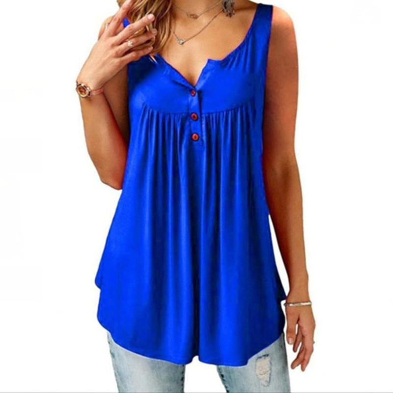 Macymars™ Women's Comfy Loose Button Sleeveless Tank Top
