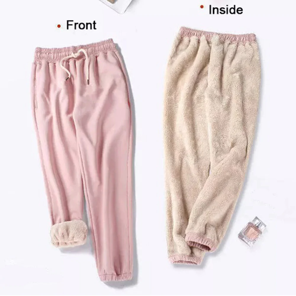 Macymars™ Women Warm Fleece Cotton Solid Joggers Sweatpant