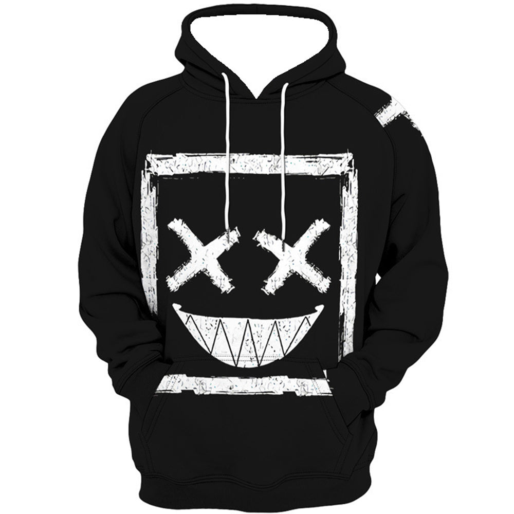 Macymars™ Men's Round Neck Smiley Series 3D Digital Printing Hoodie Sweater Pullover