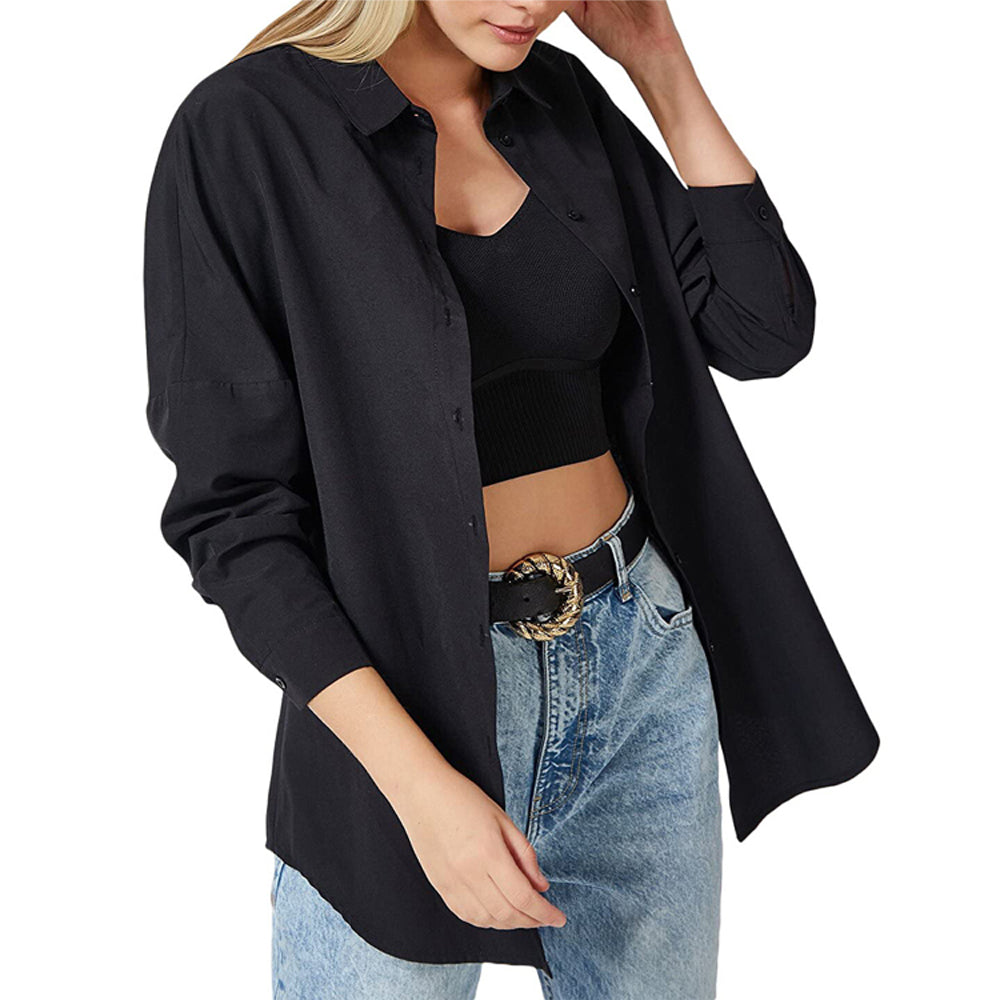 Macymars™ Women's Colorful Loose Button-Up Shirt