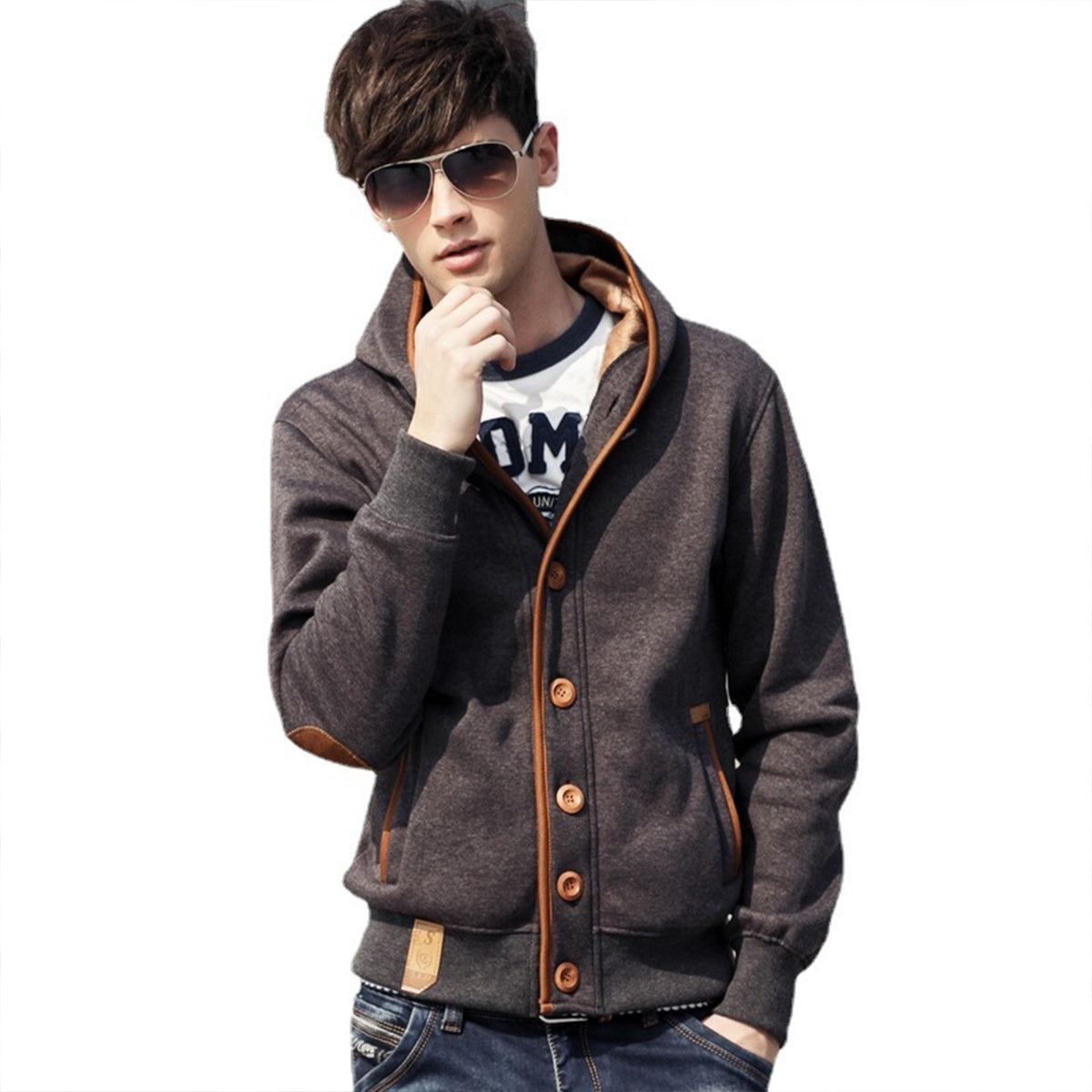 Macymars™ Men's Casual Button Hooded Sweater Jacket