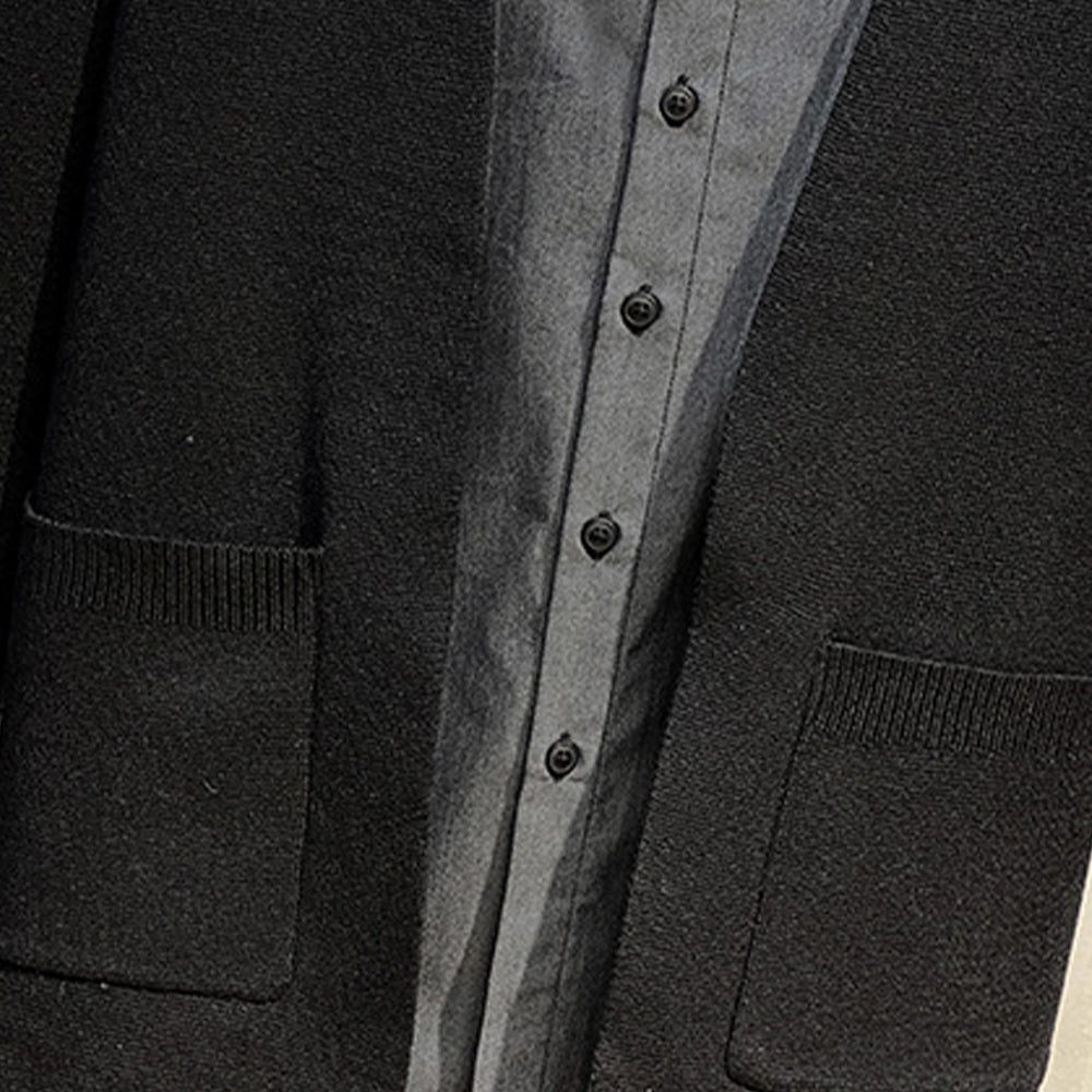 Macymars™ Men's Fake Two-Piece Knitted Cardigan Casual Shirt Collar Sweater