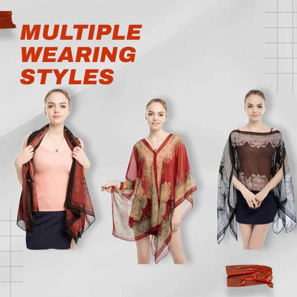 Macymars™ Versatile Sun Protection Chiffon Shawl
