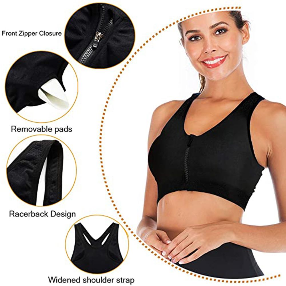 Macymars™ Front Zip Sports Bra