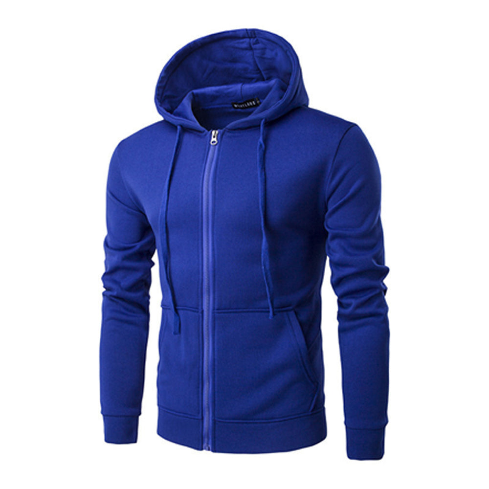 Macymars™ Men's Long Sleeve Solid Zip Hoodie