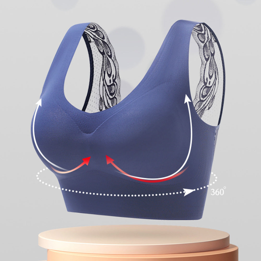 Macymars™ Large size seamless non-wired latex bra