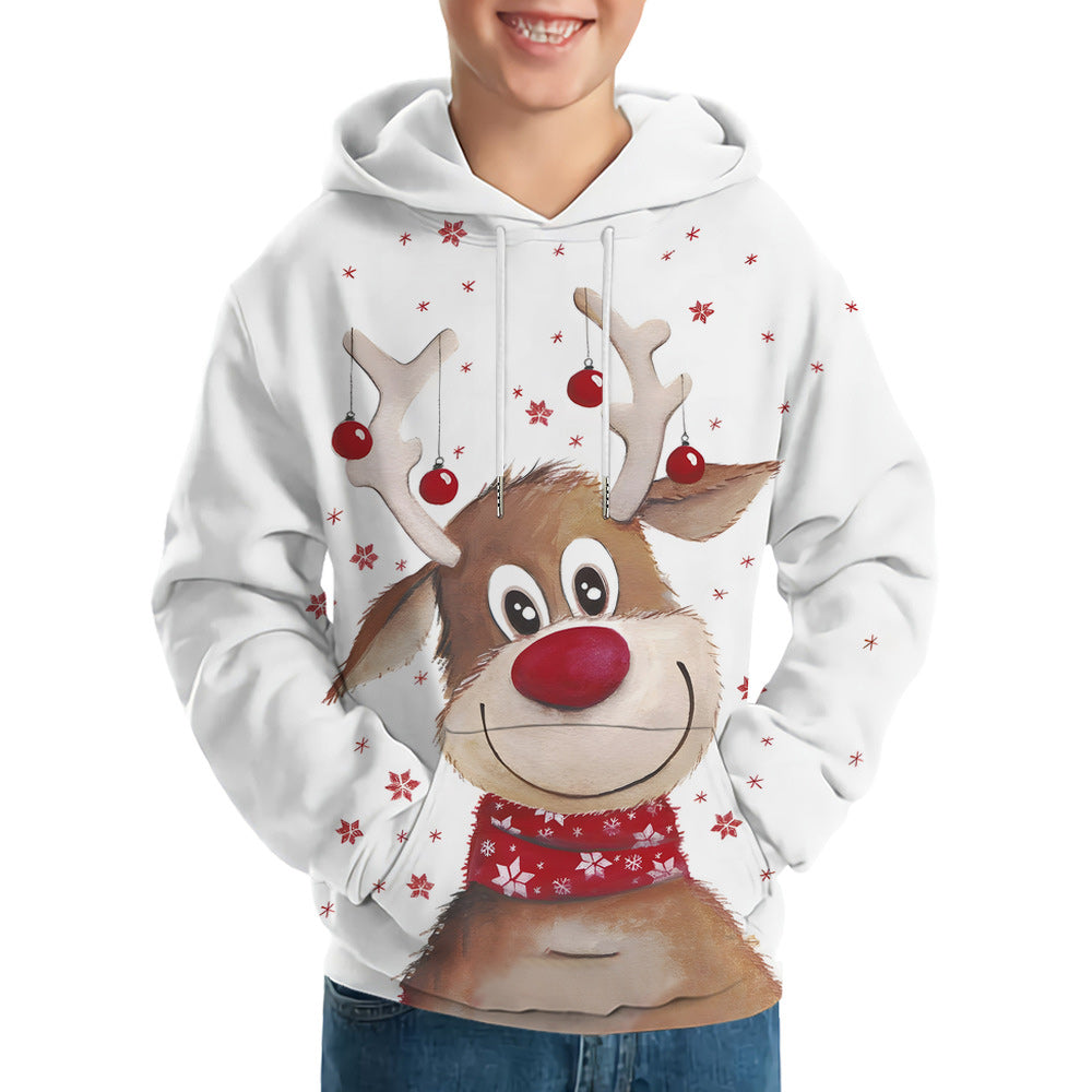Macymars™ Christmas 3D Digital Print Hooded Sweatshirts Pullover