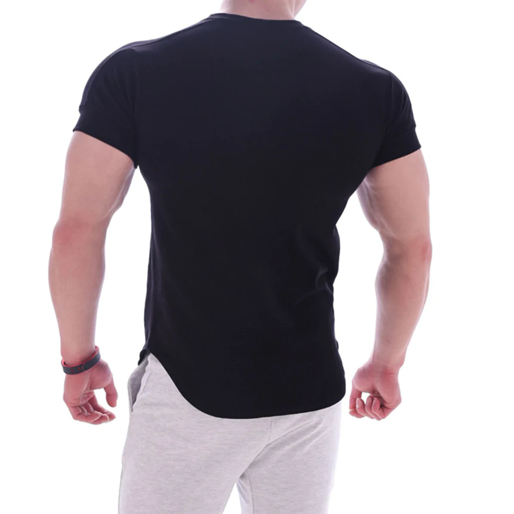 Macymars™ Men's Cotton Stretch Crew Neck Short Sleeve Sports T-Shirt