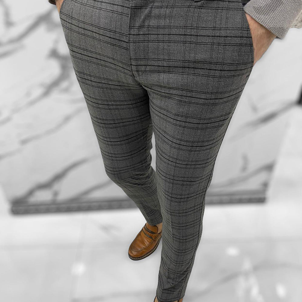 Macymars™ Men's Casual Plaid Striped Slim Fit Business Pants