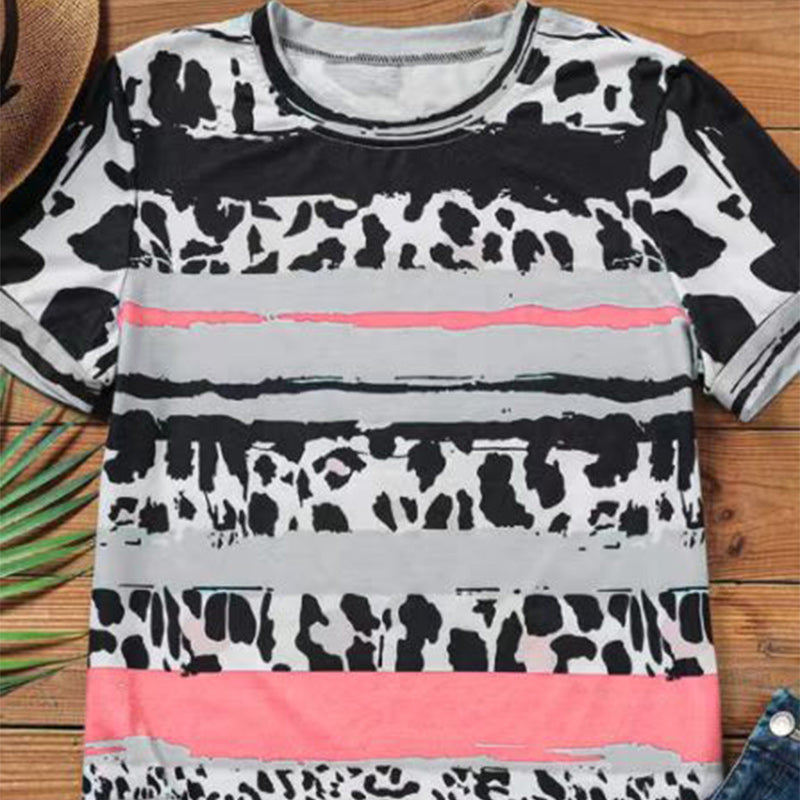 Macymars™ Fashionable Fresh And Sweet Leopard Print Women's T-Shirt