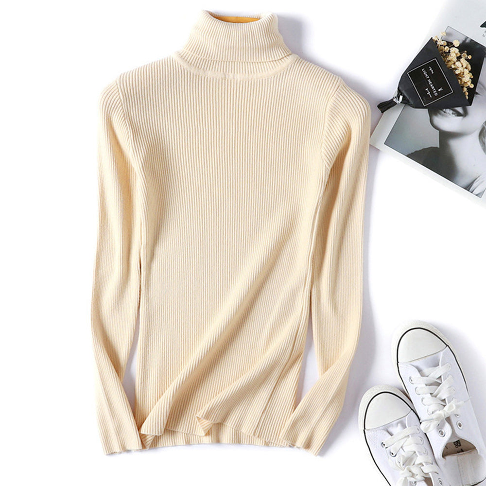 Macymars™ Thick Warm Turtleneck Sweaters Solid Pattern Casual Winter Wears Knitted Sweater