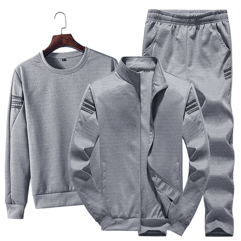 Macymars™ 3pc Men Solid Casual Sports Set