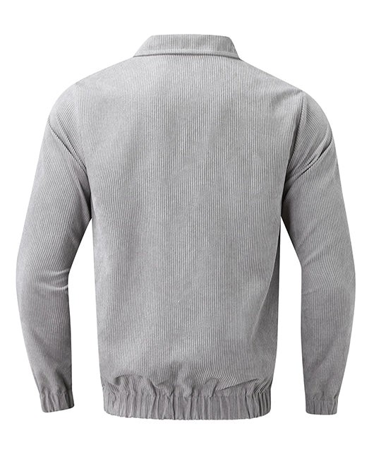 Macymars™ Men's Casual Solid Color Corduroy Zip Jacket