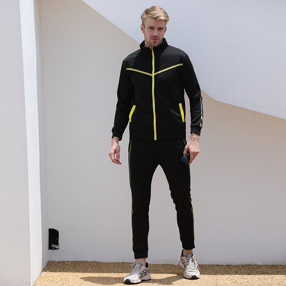 Macymars™ Men's Stand-up Collar Zipper Top Pants Set