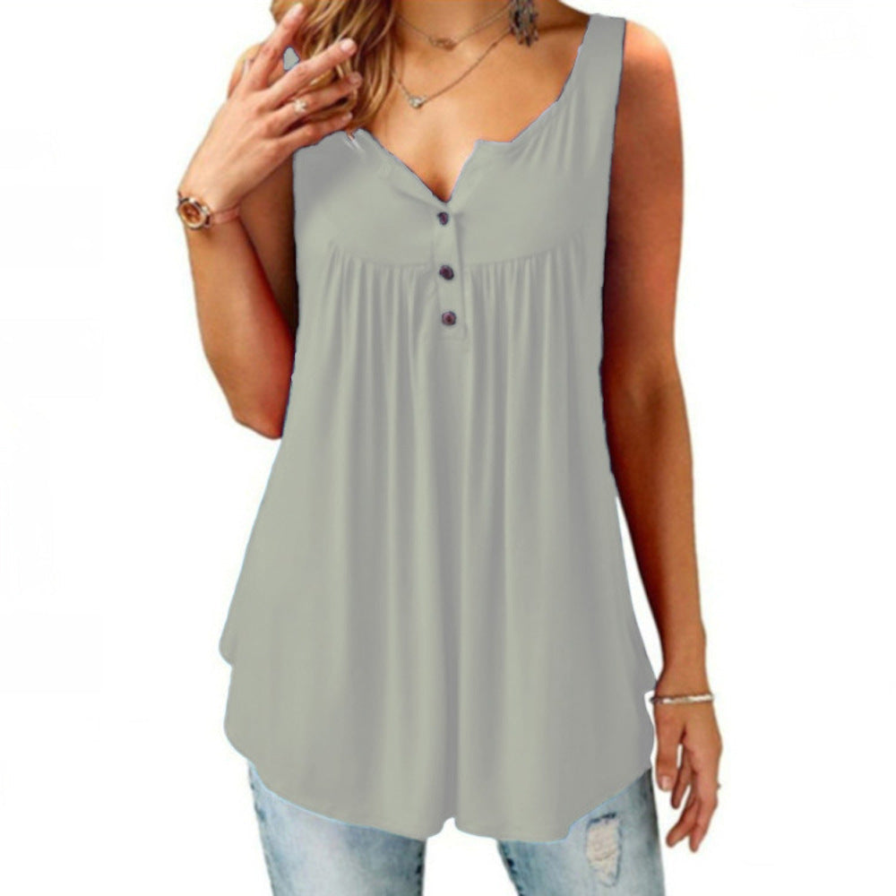 Macymars™ Women's Comfy Loose Button Sleeveless Tank Top