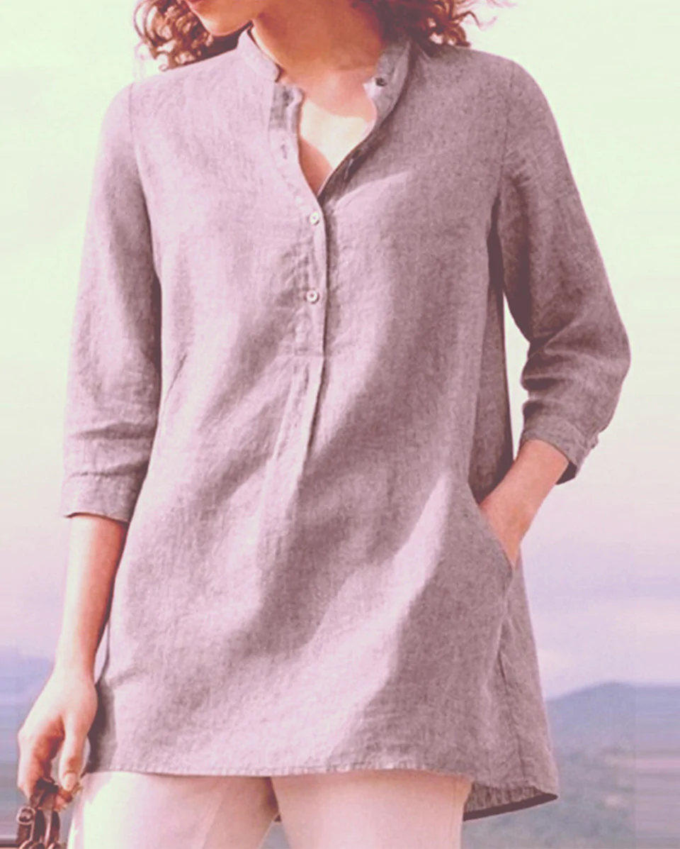 Macymars™ Women's Stand Collar Loose Shirt