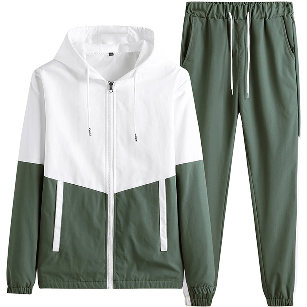 Macymars™ Men's Spring and Autumn Zipper Jacket Pants Sports Two-piece Set