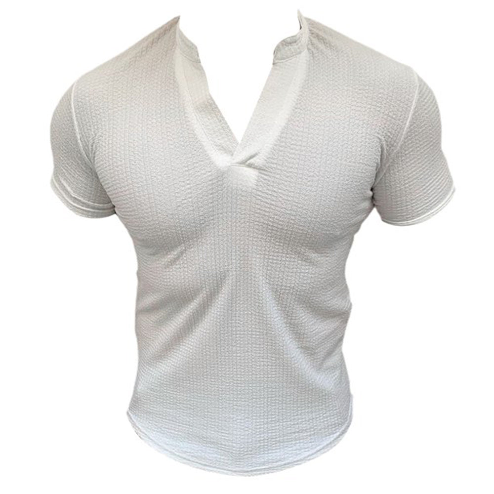 Macymars™ Men's Slim Fit V-Neck Solid T-Shirt