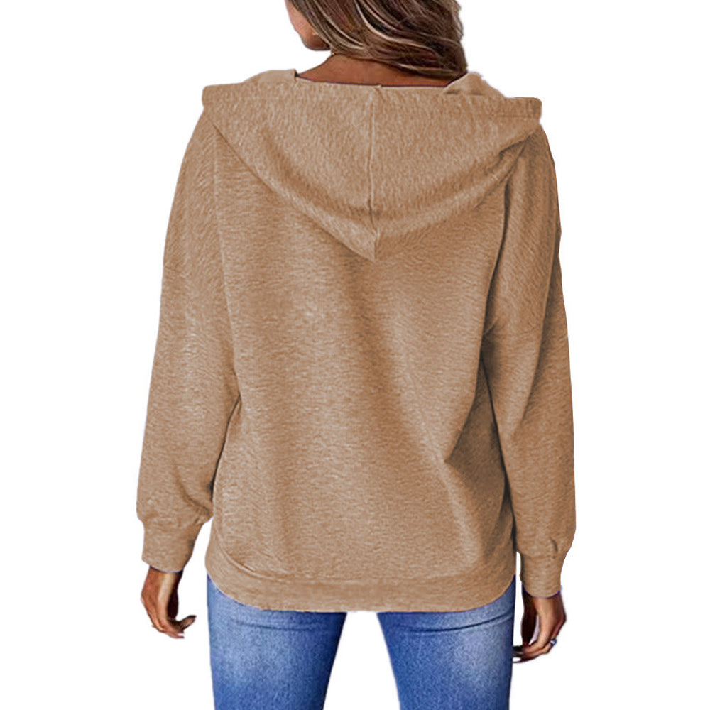 Macymars™ Women's Butterfly Print Hooded Zipper Sweatshirt