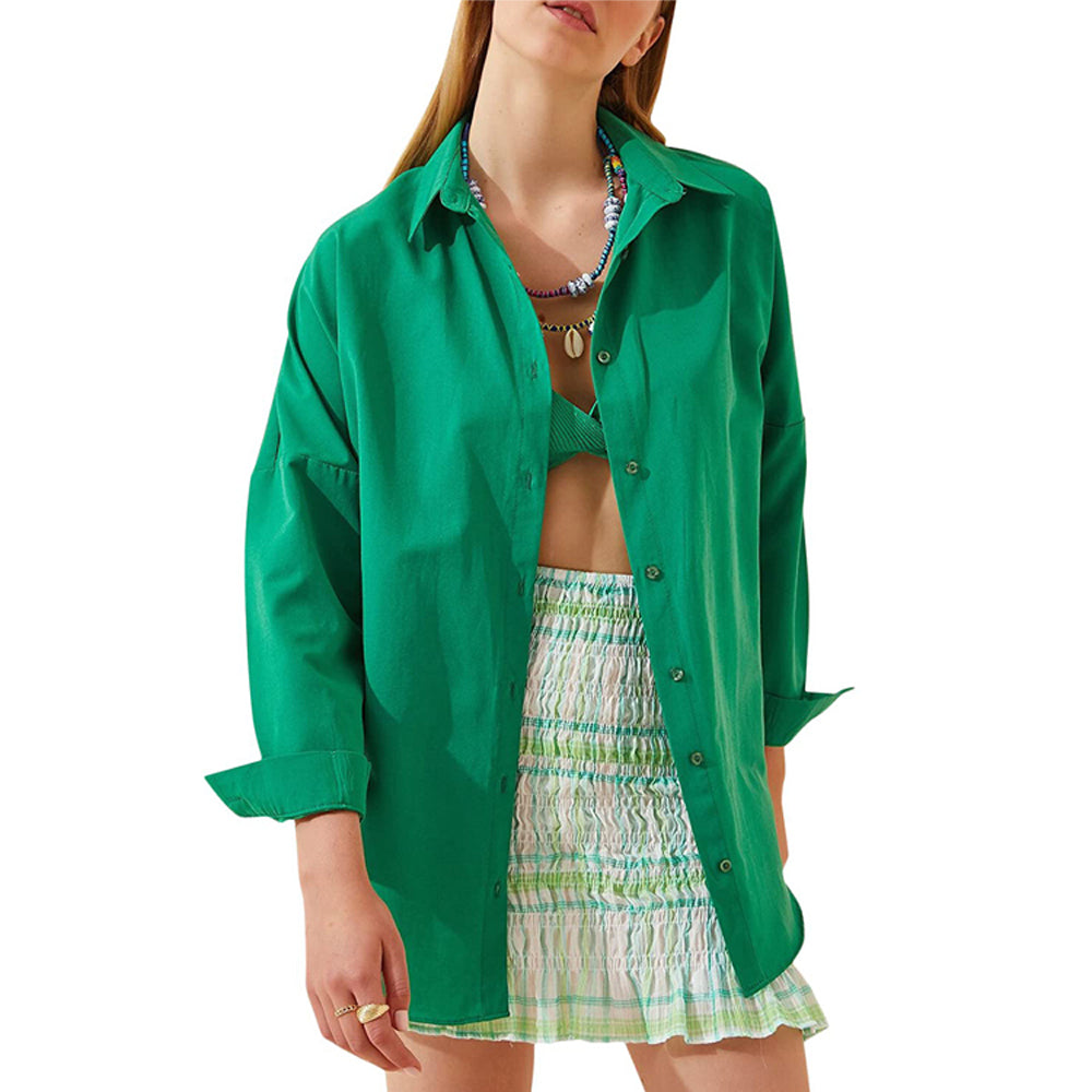 Macymars™ Women's Colorful Loose Button-Up Shirt