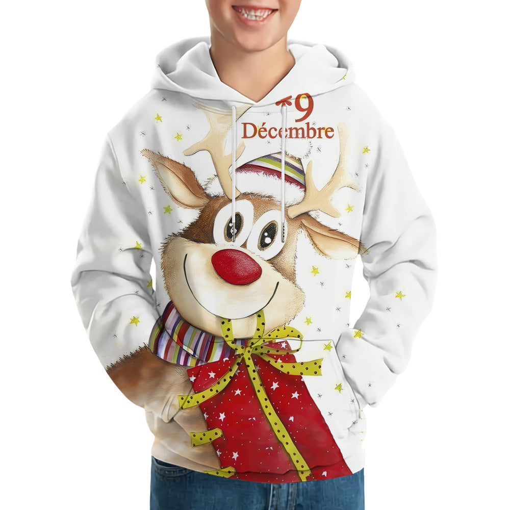 Macymars™ Christmas 3D Digital Print Hooded Sweatshirts Pullover