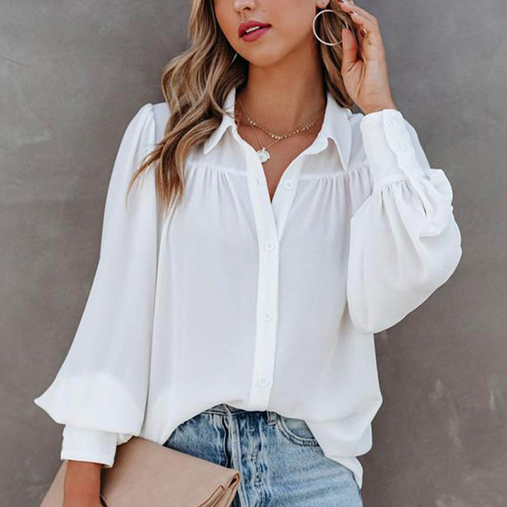 Macymars™ Women's V-neck Chiffon Long-sleeved Casual Business Office Work Shirt