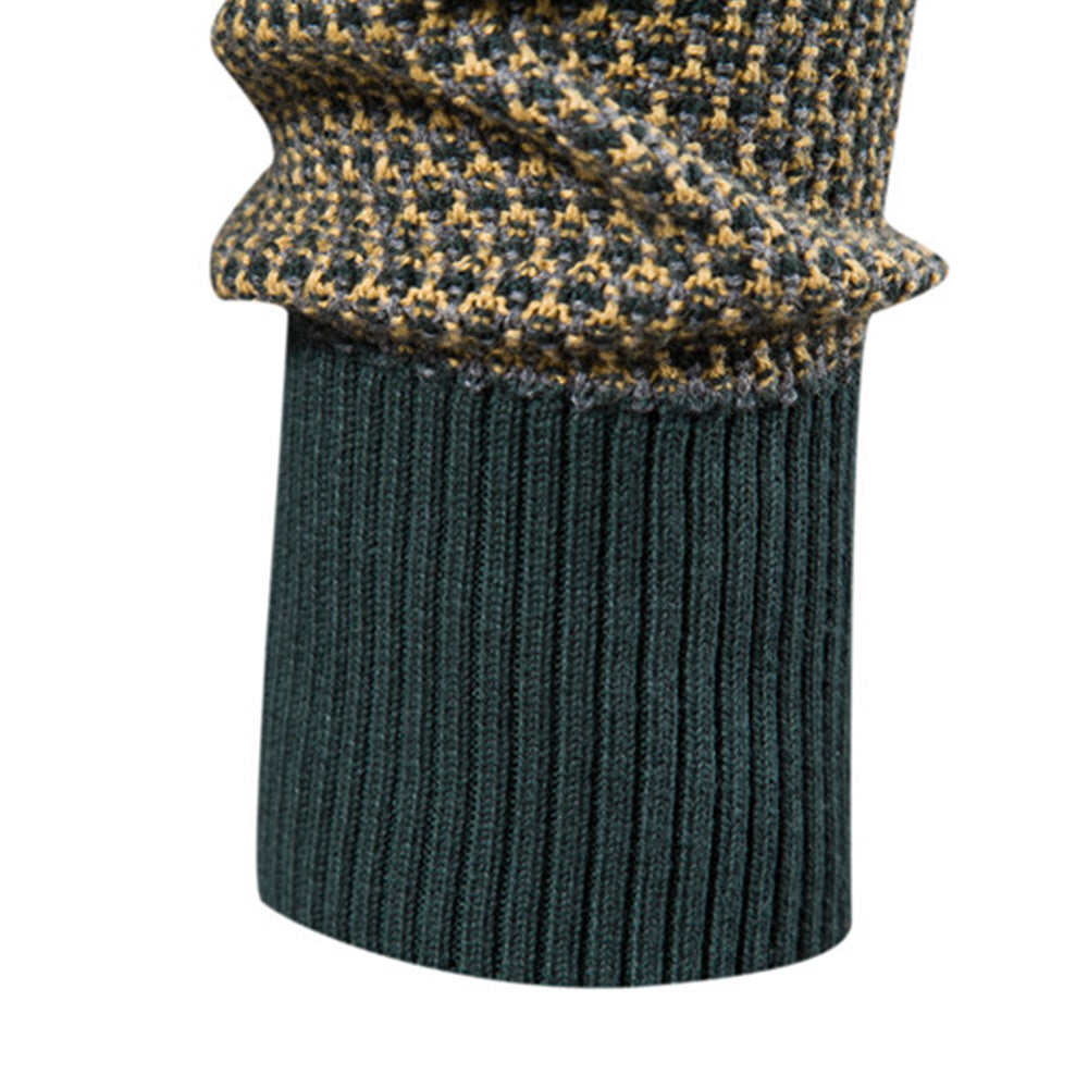 Macymars™ Men's Long Sleeve Crew Neck Colorblock Pullover Sweater