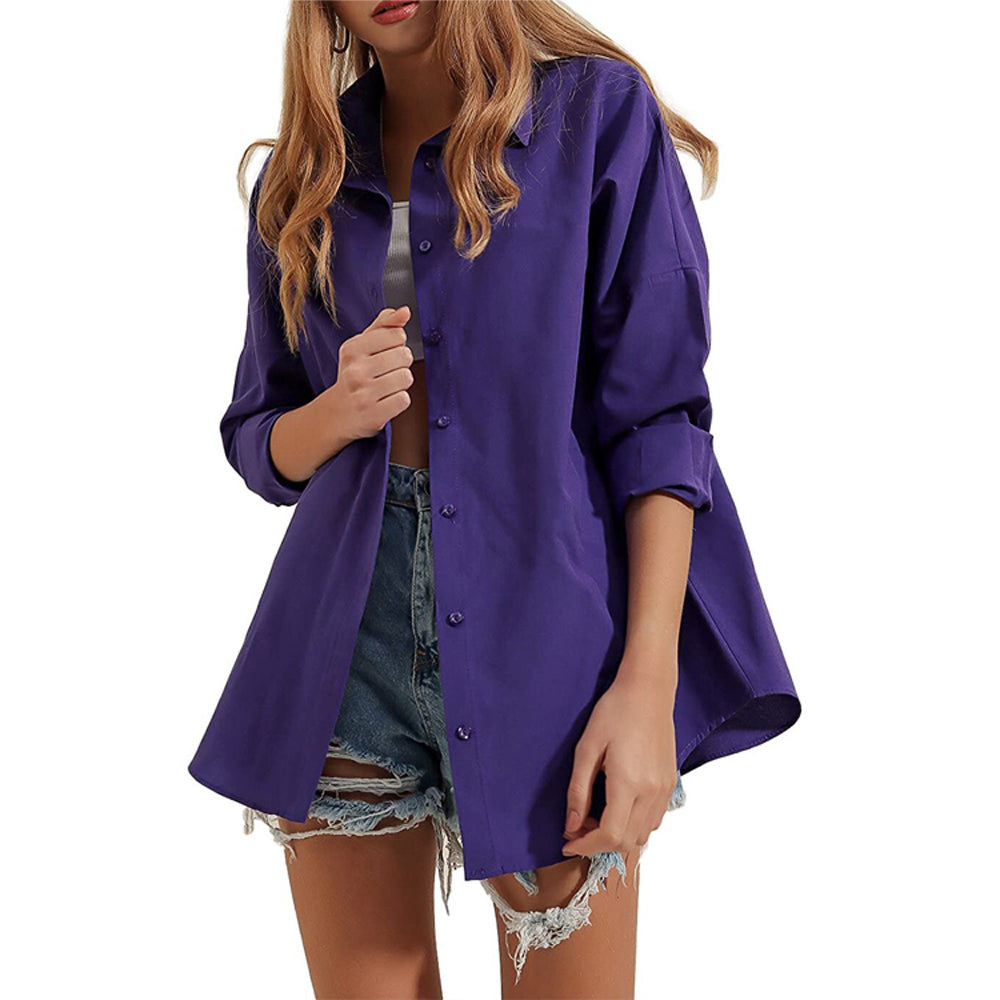 Macymars™ Women's Colorful Loose Button-Up Shirt