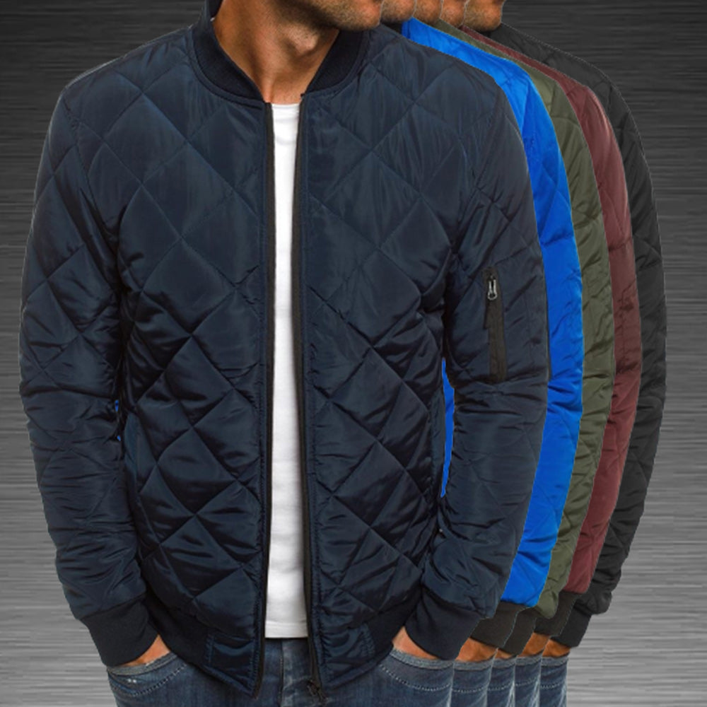 Macymars™ Men's Lingge Stand Up Collar Zipper Cotton Coat