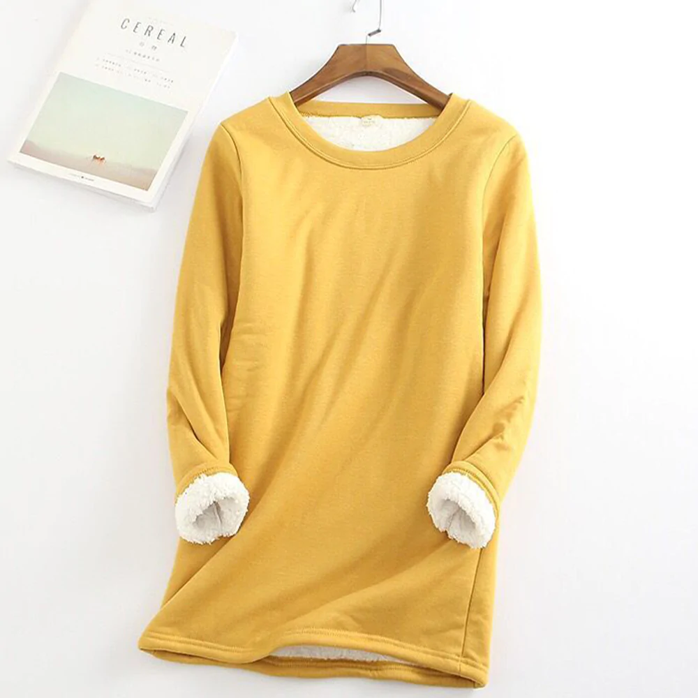 Macymars™ Warm Women T-Shirt Fleece Lined Thermal Tops