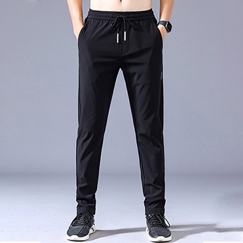 Macymars™ Men's Ice Silk Elastic Waist Drawstring Straight Trousers