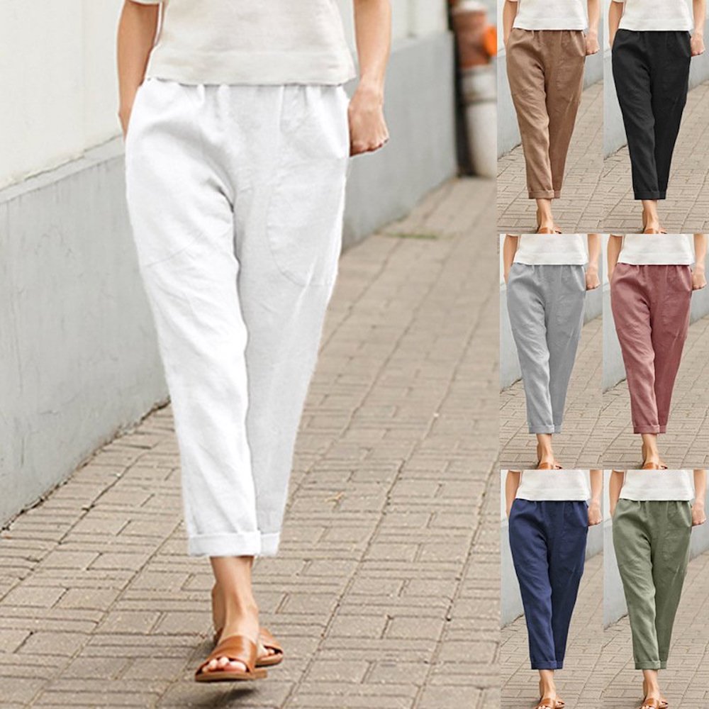 Macymars™ Women's Loose Solid Cotton Linen Pants