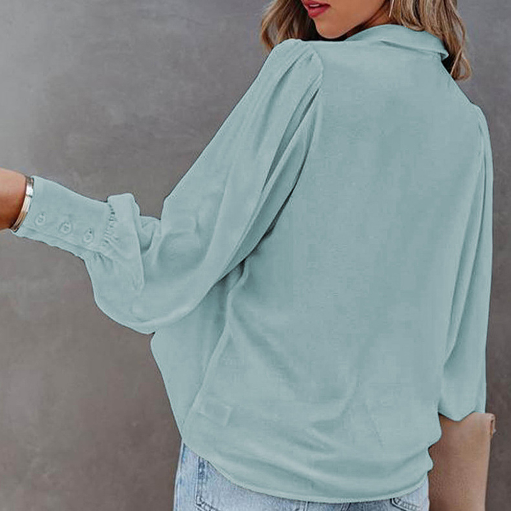 Macymars™ Women's V-neck Chiffon Long-sleeved Casual Business Office Work Shirt