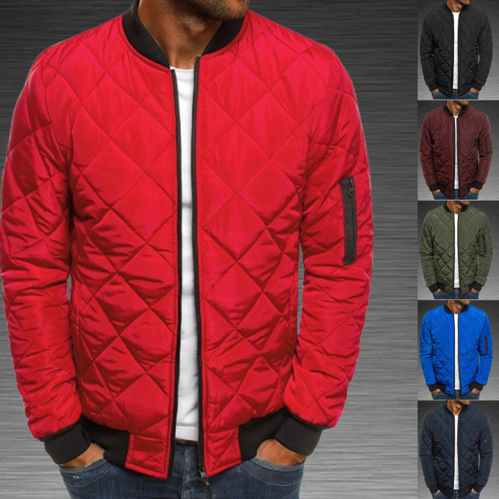 Macymars™ Men's Lingge Stand Up Collar Zipper Cotton Coat