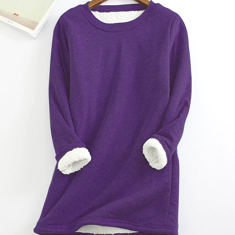 Macymars™ Warm Women T-Shirt Fleece Lined Thermal Tops