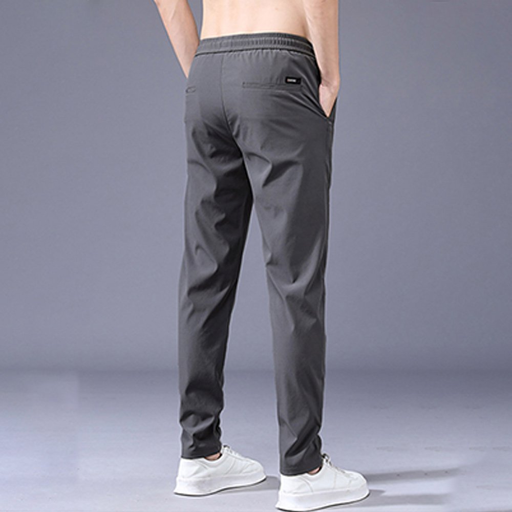 Macymars™ Men's Ice Silk Elastic Waist Drawstring Straight Trousers