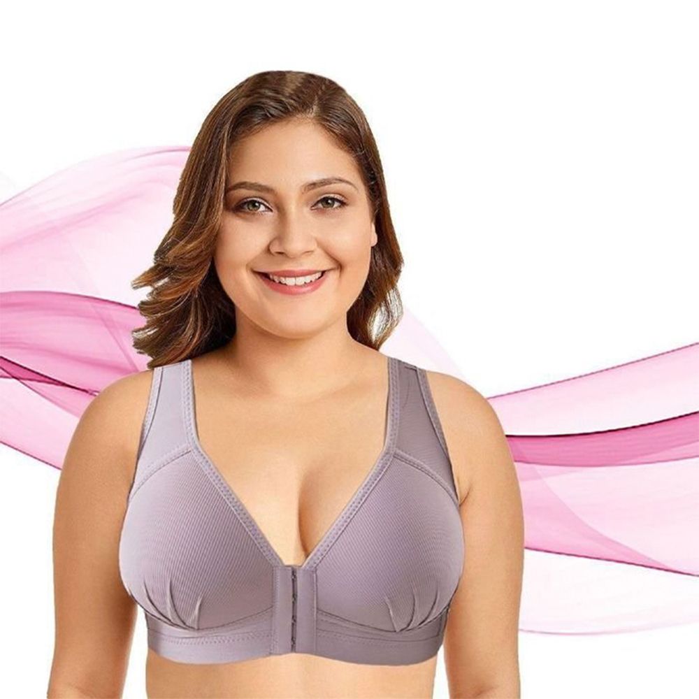 Macymars™ Women's Cotton Plus Size Front Closure Elastic Push Up Comfort Bra