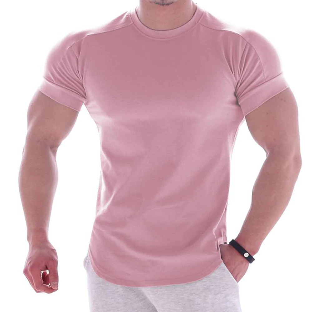 Macymars™ Men's Cotton Stretch Crew Neck Short Sleeve Sports T-Shirt