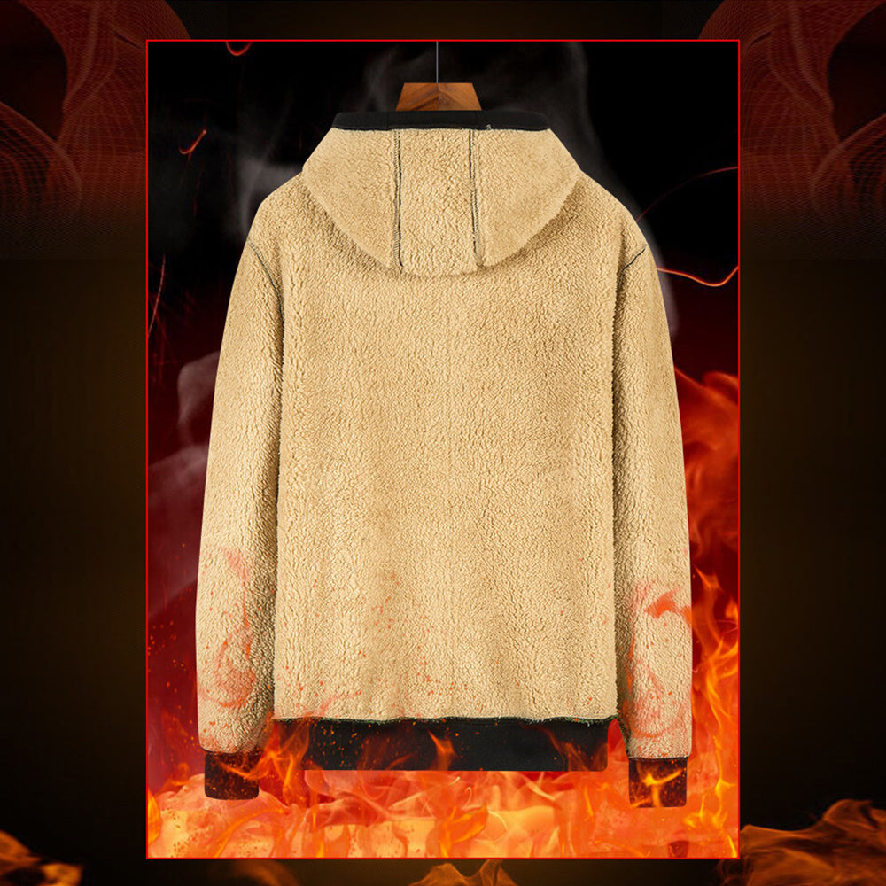 Macymars™ Men's Sherpa Zip Hoodie Loose Sweatshirts Coat