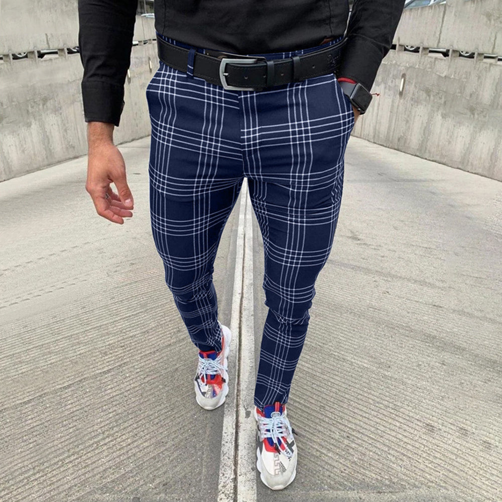 Macymars™ Men's Fashion Plaid Casual Pencil Long Pants